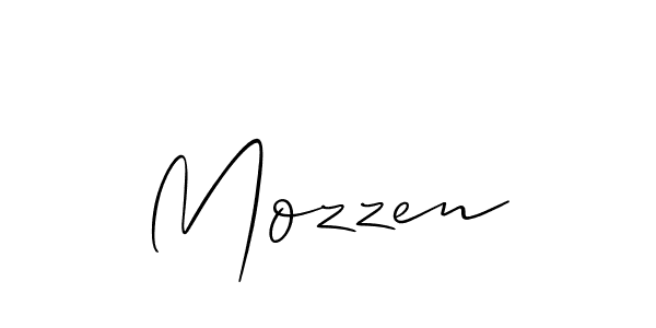 if you are searching for the best signature style for your name Mozzen. so please give up your signature search. here we have designed multiple signature styles  using Allison_Script. Mozzen signature style 2 images and pictures png