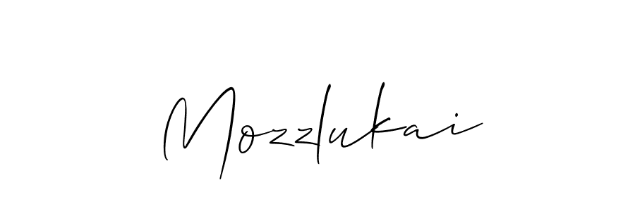 Design your own signature with our free online signature maker. With this signature software, you can create a handwritten (Allison_Script) signature for name Mozzlukai. Mozzlukai signature style 2 images and pictures png