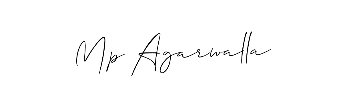 How to make Mp Agarwalla signature? Allison_Script is a professional autograph style. Create handwritten signature for Mp Agarwalla name. Mp Agarwalla signature style 2 images and pictures png