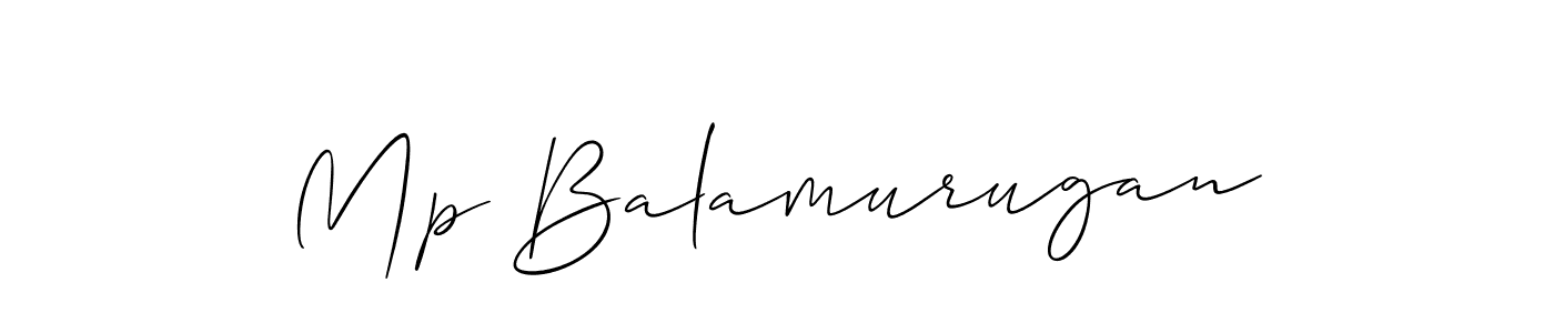 Make a short Mp Balamurugan signature style. Manage your documents anywhere anytime using Allison_Script. Create and add eSignatures, submit forms, share and send files easily. Mp Balamurugan signature style 2 images and pictures png
