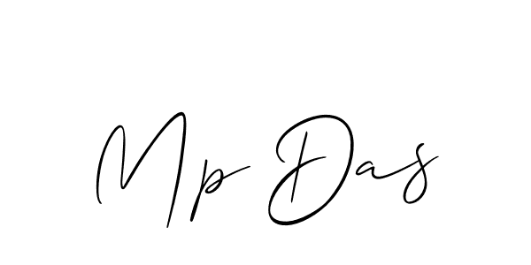 Use a signature maker to create a handwritten signature online. With this signature software, you can design (Allison_Script) your own signature for name Mp Das. Mp Das signature style 2 images and pictures png