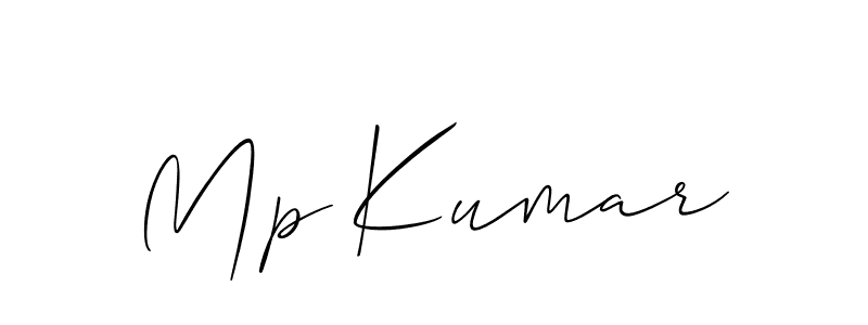 Also we have Mp Kumar name is the best signature style. Create professional handwritten signature collection using Allison_Script autograph style. Mp Kumar signature style 2 images and pictures png