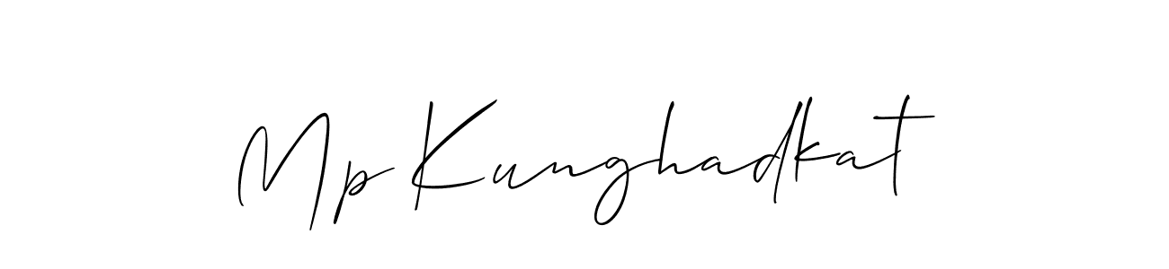 Create a beautiful signature design for name Mp Kunghadkat. With this signature (Allison_Script) fonts, you can make a handwritten signature for free. Mp Kunghadkat signature style 2 images and pictures png