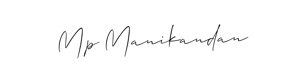 Use a signature maker to create a handwritten signature online. With this signature software, you can design (Allison_Script) your own signature for name Mp Manikandan. Mp Manikandan signature style 2 images and pictures png