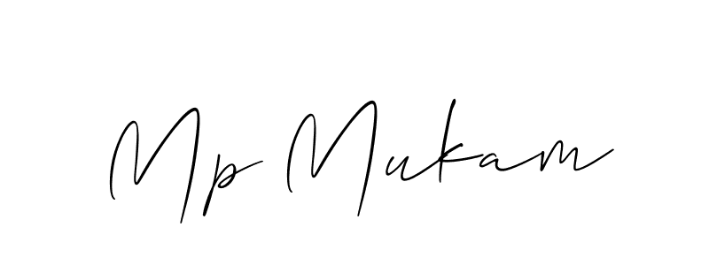 How to Draw Mp Mukam signature style? Allison_Script is a latest design signature styles for name Mp Mukam. Mp Mukam signature style 2 images and pictures png