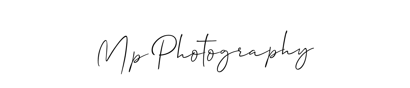 How to make Mp Photography signature? Allison_Script is a professional autograph style. Create handwritten signature for Mp Photography name. Mp Photography signature style 2 images and pictures png