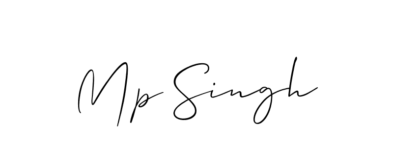 How to make Mp Singh signature? Allison_Script is a professional autograph style. Create handwritten signature for Mp Singh name. Mp Singh signature style 2 images and pictures png