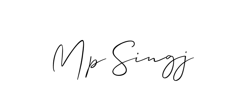 How to make Mp Singj signature? Allison_Script is a professional autograph style. Create handwritten signature for Mp Singj name. Mp Singj signature style 2 images and pictures png