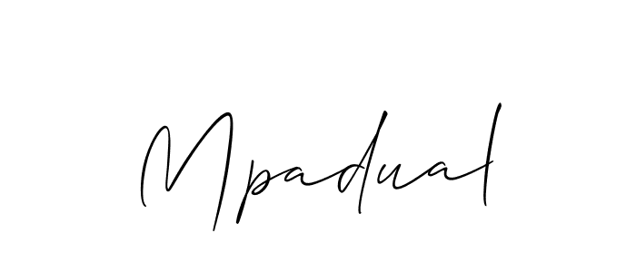 It looks lik you need a new signature style for name Mpadual. Design unique handwritten (Allison_Script) signature with our free signature maker in just a few clicks. Mpadual signature style 2 images and pictures png