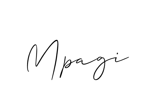 Make a beautiful signature design for name Mpagi. With this signature (Allison_Script) style, you can create a handwritten signature for free. Mpagi signature style 2 images and pictures png