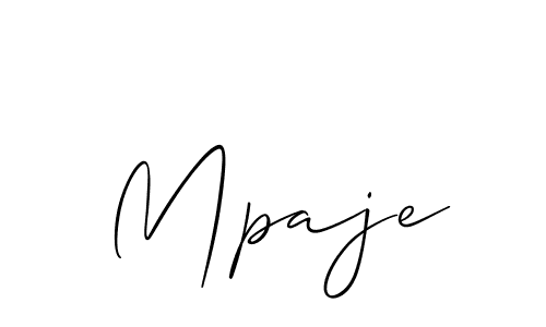 Make a beautiful signature design for name Mpaje. With this signature (Allison_Script) style, you can create a handwritten signature for free. Mpaje signature style 2 images and pictures png