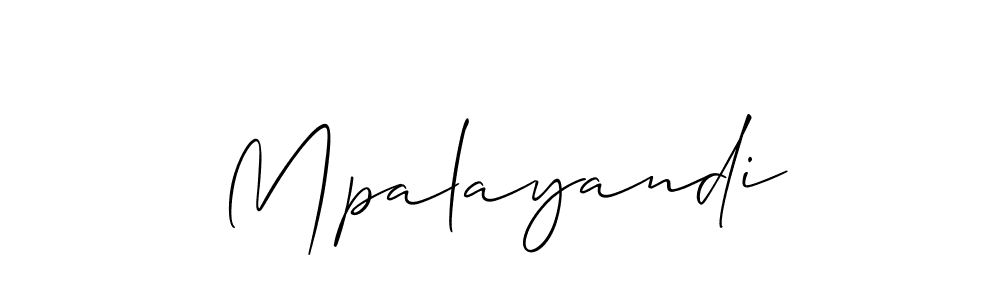 How to make Mpalayandi signature? Allison_Script is a professional autograph style. Create handwritten signature for Mpalayandi name. Mpalayandi signature style 2 images and pictures png