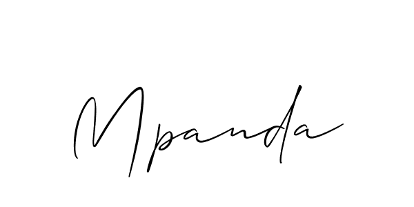 Design your own signature with our free online signature maker. With this signature software, you can create a handwritten (Allison_Script) signature for name Mpanda. Mpanda signature style 2 images and pictures png