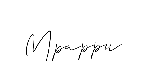 Also we have Mpappu name is the best signature style. Create professional handwritten signature collection using Allison_Script autograph style. Mpappu signature style 2 images and pictures png