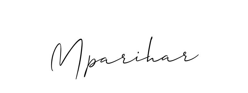 Mparihar stylish signature style. Best Handwritten Sign (Allison_Script) for my name. Handwritten Signature Collection Ideas for my name Mparihar. Mparihar signature style 2 images and pictures png