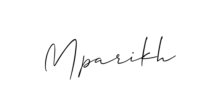 Create a beautiful signature design for name Mparikh. With this signature (Allison_Script) fonts, you can make a handwritten signature for free. Mparikh signature style 2 images and pictures png