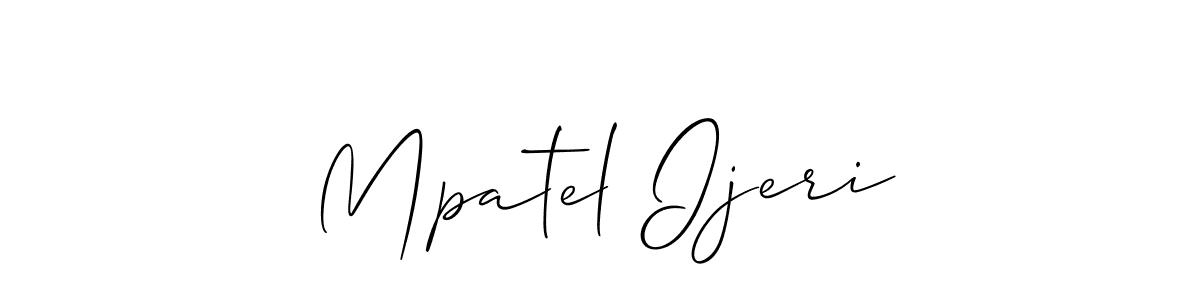 How to Draw Mpatel Ijeri signature style? Allison_Script is a latest design signature styles for name Mpatel Ijeri. Mpatel Ijeri signature style 2 images and pictures png