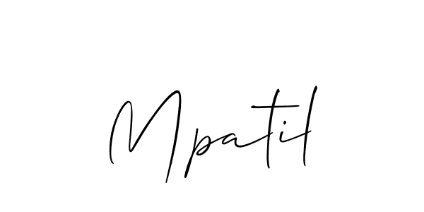 Design your own signature with our free online signature maker. With this signature software, you can create a handwritten (Allison_Script) signature for name Mpatil. Mpatil signature style 2 images and pictures png