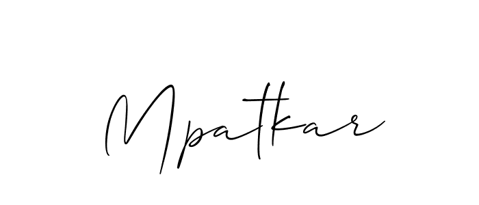 Design your own signature with our free online signature maker. With this signature software, you can create a handwritten (Allison_Script) signature for name Mpatkar. Mpatkar signature style 2 images and pictures png