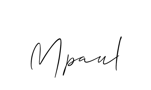 Mpaul stylish signature style. Best Handwritten Sign (Allison_Script) for my name. Handwritten Signature Collection Ideas for my name Mpaul. Mpaul signature style 2 images and pictures png