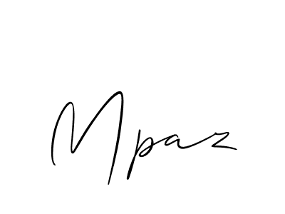 if you are searching for the best signature style for your name Mpaz. so please give up your signature search. here we have designed multiple signature styles  using Allison_Script. Mpaz signature style 2 images and pictures png