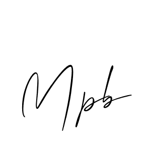 The best way (Allison_Script) to make a short signature is to pick only two or three words in your name. The name Mpb include a total of six letters. For converting this name. Mpb signature style 2 images and pictures png