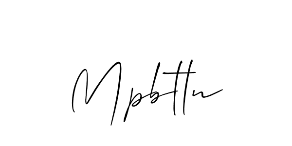 How to make Mpbtln name signature. Use Allison_Script style for creating short signs online. This is the latest handwritten sign. Mpbtln signature style 2 images and pictures png