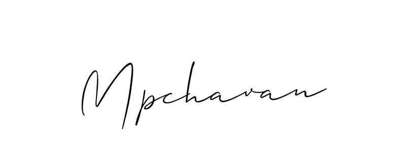 Make a beautiful signature design for name Mpchavan. With this signature (Allison_Script) style, you can create a handwritten signature for free. Mpchavan signature style 2 images and pictures png