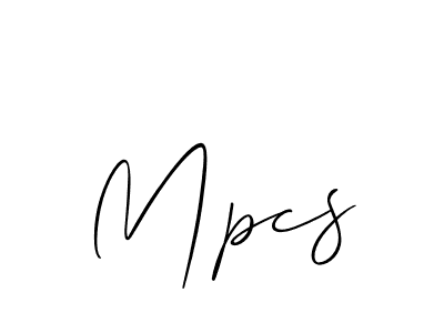 Also we have Mpcs name is the best signature style. Create professional handwritten signature collection using Allison_Script autograph style. Mpcs signature style 2 images and pictures png