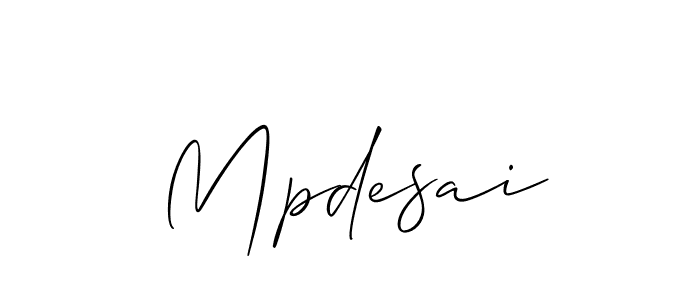How to Draw Mpdesai signature style? Allison_Script is a latest design signature styles for name Mpdesai. Mpdesai signature style 2 images and pictures png