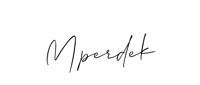 Create a beautiful signature design for name Mperdek. With this signature (Allison_Script) fonts, you can make a handwritten signature for free. Mperdek signature style 2 images and pictures png