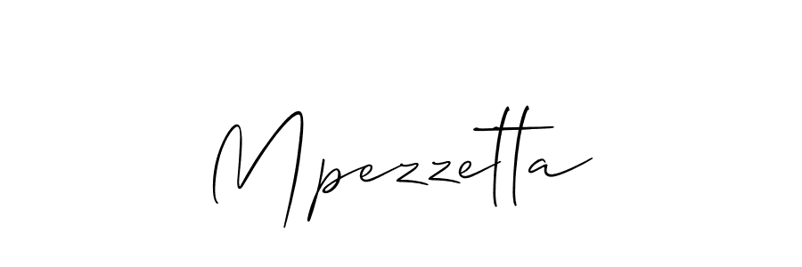 How to make Mpezzetta signature? Allison_Script is a professional autograph style. Create handwritten signature for Mpezzetta name. Mpezzetta signature style 2 images and pictures png