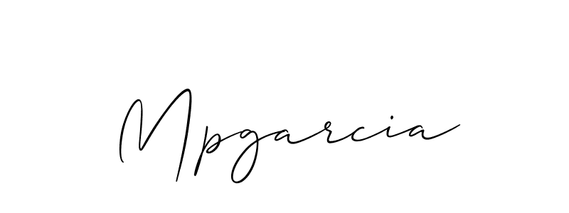 Create a beautiful signature design for name Mpgarcia. With this signature (Allison_Script) fonts, you can make a handwritten signature for free. Mpgarcia signature style 2 images and pictures png