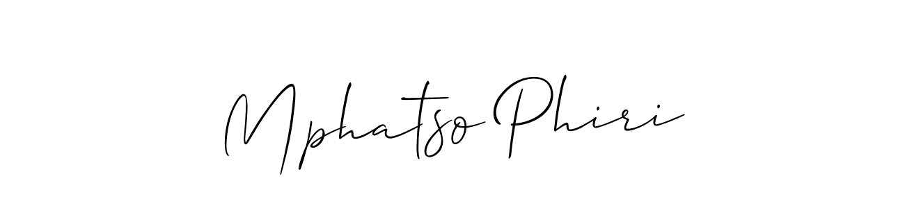 How to Draw Mphatso Phiri signature style? Allison_Script is a latest design signature styles for name Mphatso Phiri. Mphatso Phiri signature style 2 images and pictures png