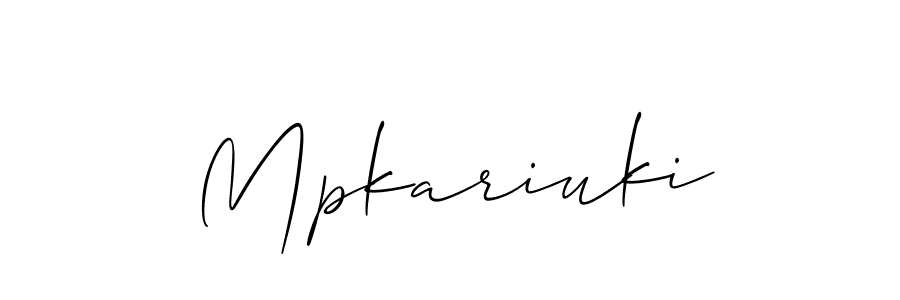 Make a short Mpkariuki signature style. Manage your documents anywhere anytime using Allison_Script. Create and add eSignatures, submit forms, share and send files easily. Mpkariuki signature style 2 images and pictures png