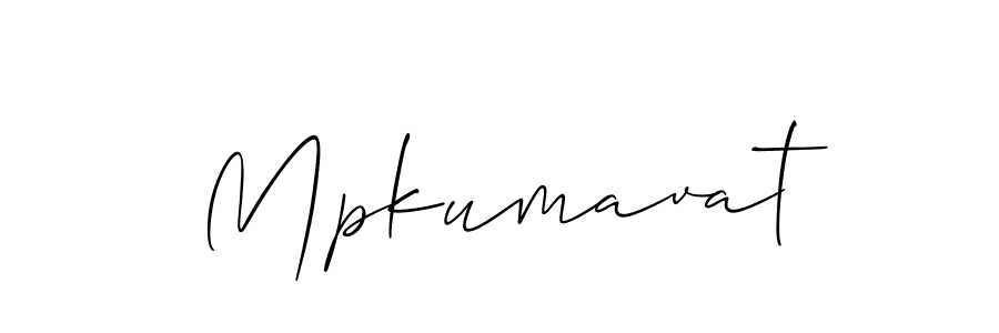 How to Draw Mpkumavat signature style? Allison_Script is a latest design signature styles for name Mpkumavat. Mpkumavat signature style 2 images and pictures png