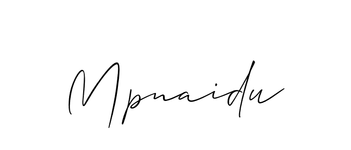 How to Draw Mpnaidu signature style? Allison_Script is a latest design signature styles for name Mpnaidu. Mpnaidu signature style 2 images and pictures png