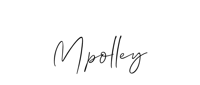 It looks lik you need a new signature style for name Mpolley. Design unique handwritten (Allison_Script) signature with our free signature maker in just a few clicks. Mpolley signature style 2 images and pictures png