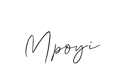 Design your own signature with our free online signature maker. With this signature software, you can create a handwritten (Allison_Script) signature for name Mpoyi. Mpoyi signature style 2 images and pictures png