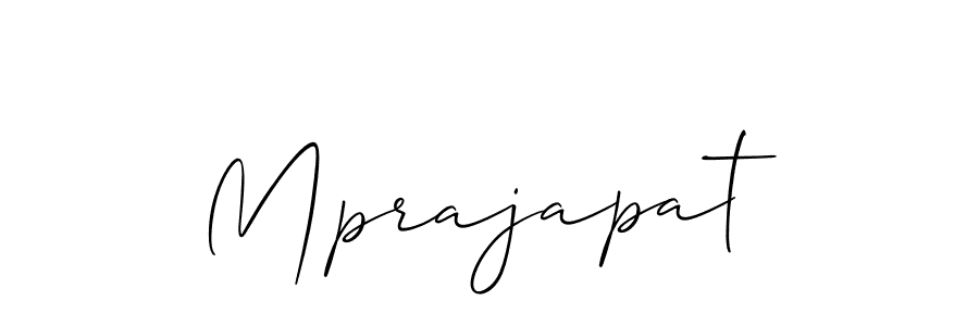 Make a beautiful signature design for name Mprajapat. With this signature (Allison_Script) style, you can create a handwritten signature for free. Mprajapat signature style 2 images and pictures png