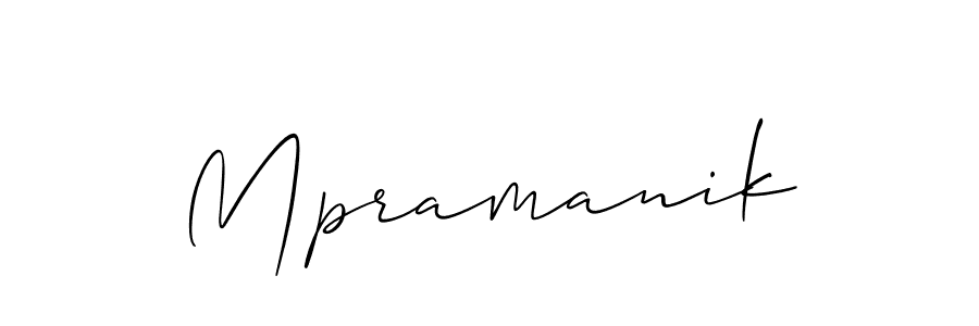 Use a signature maker to create a handwritten signature online. With this signature software, you can design (Allison_Script) your own signature for name Mpramanik. Mpramanik signature style 2 images and pictures png