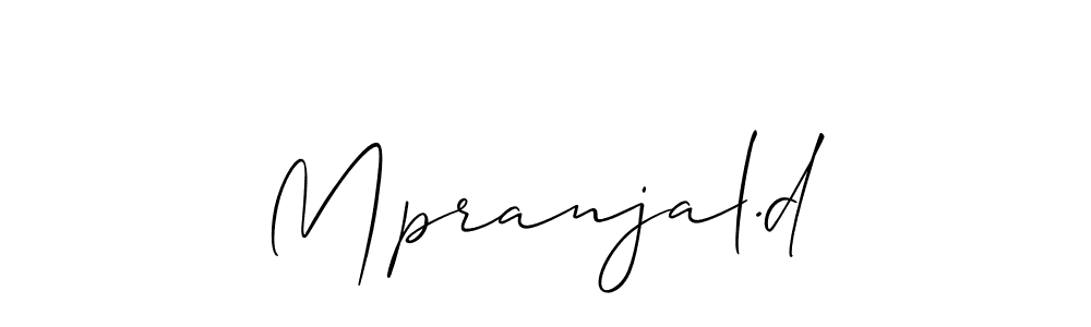 Use a signature maker to create a handwritten signature online. With this signature software, you can design (Allison_Script) your own signature for name Mpranjal.d. Mpranjal.d signature style 2 images and pictures png