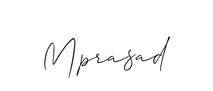 Design your own signature with our free online signature maker. With this signature software, you can create a handwritten (Allison_Script) signature for name Mprasad. Mprasad signature style 2 images and pictures png