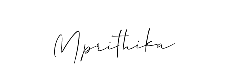Mprithika stylish signature style. Best Handwritten Sign (Allison_Script) for my name. Handwritten Signature Collection Ideas for my name Mprithika. Mprithika signature style 2 images and pictures png