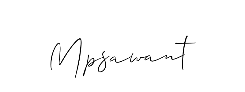 The best way (Allison_Script) to make a short signature is to pick only two or three words in your name. The name Mpsawant include a total of six letters. For converting this name. Mpsawant signature style 2 images and pictures png