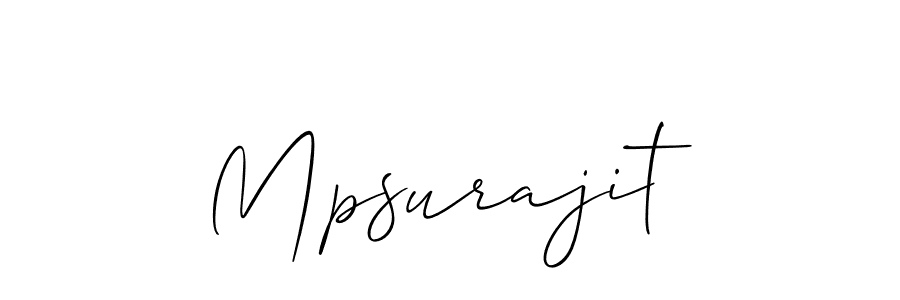 Make a beautiful signature design for name Mpsurajit. With this signature (Allison_Script) style, you can create a handwritten signature for free. Mpsurajit signature style 2 images and pictures png
