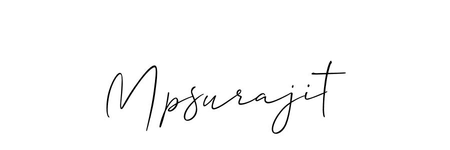 You should practise on your own different ways (Allison_Script) to write your name (Mpsurajit) in signature. don't let someone else do it for you. Mpsurajit signature style 2 images and pictures png