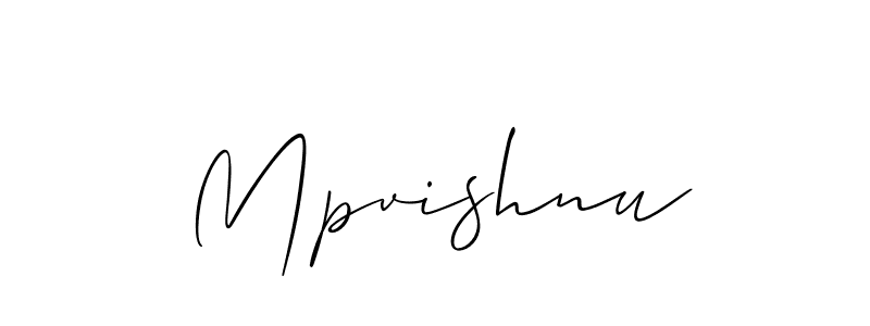 Also You can easily find your signature by using the search form. We will create Mpvishnu name handwritten signature images for you free of cost using Allison_Script sign style. Mpvishnu signature style 2 images and pictures png