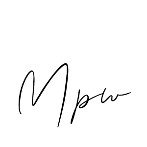 if you are searching for the best signature style for your name Mpw. so please give up your signature search. here we have designed multiple signature styles  using Allison_Script. Mpw signature style 2 images and pictures png