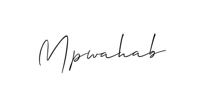 Make a beautiful signature design for name Mpwahab. With this signature (Allison_Script) style, you can create a handwritten signature for free. Mpwahab signature style 2 images and pictures png